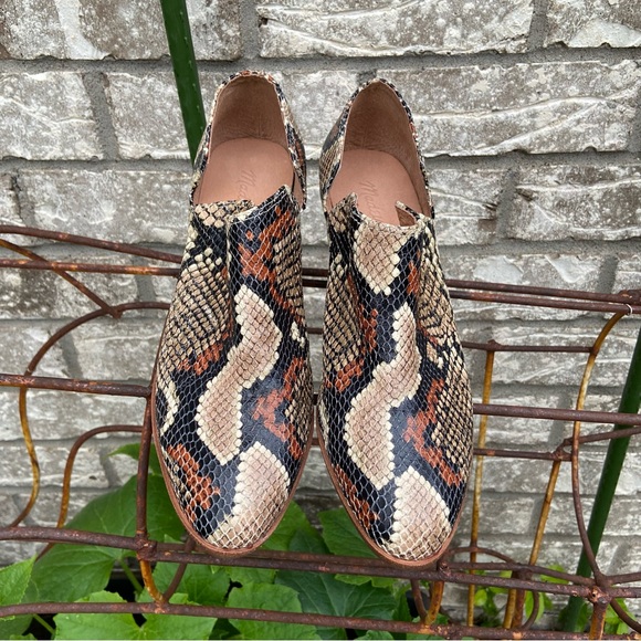 Madewell Gloria Snakeskin Print Pattern Ankle Booties Size 7 - Picture 12 of 14